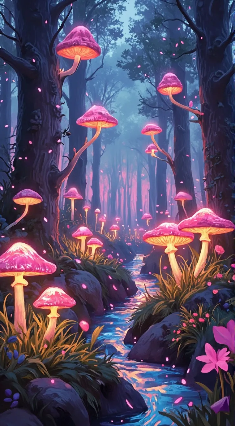 ai character: a magical world background