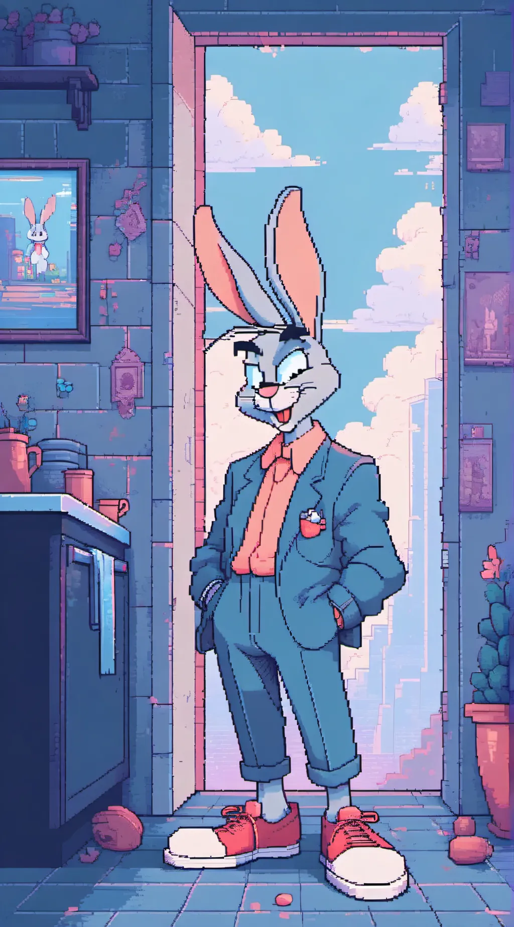 ai character: Bugs Bunny background