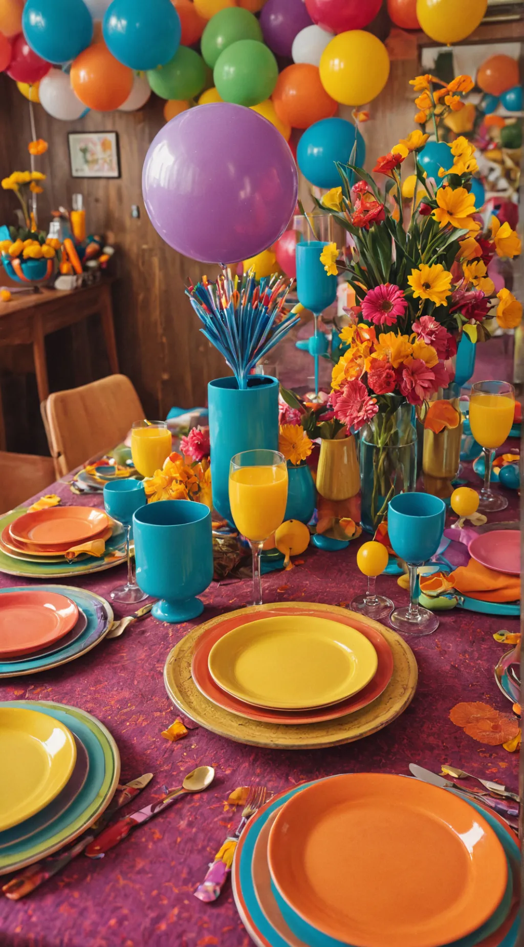 ai character: celebration background