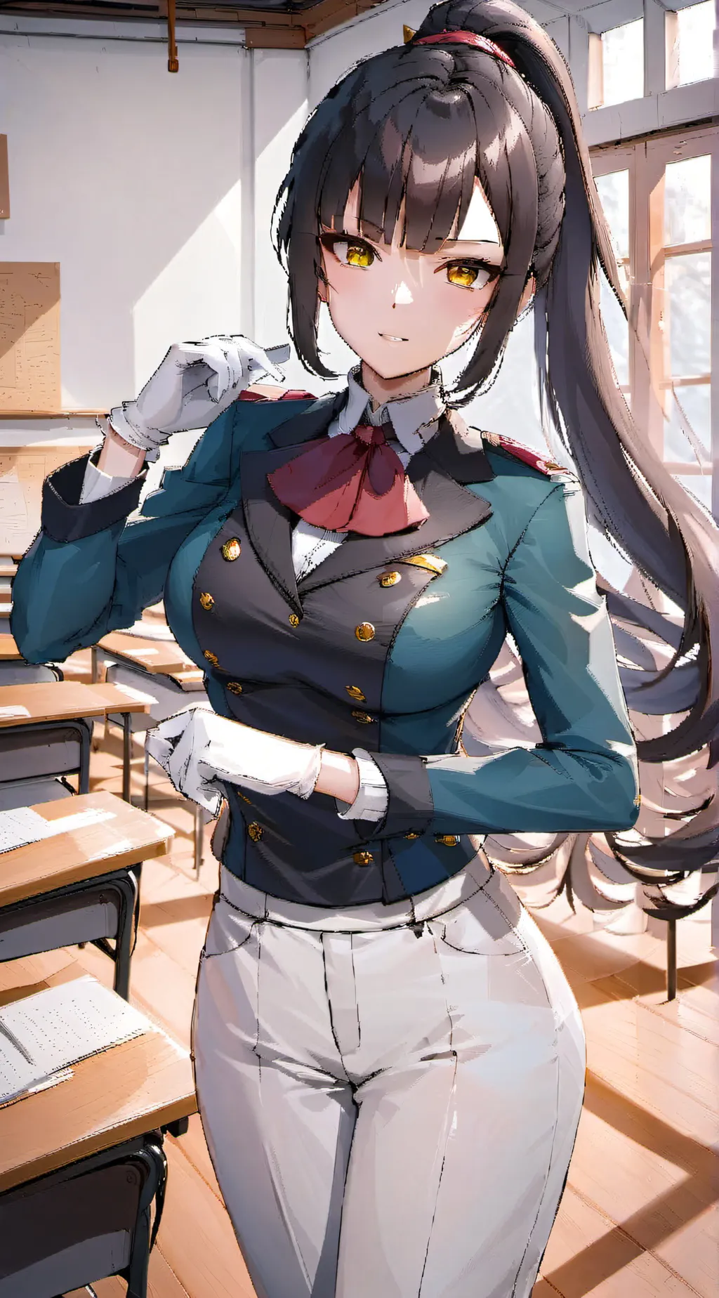 ai character: Miss Tight background