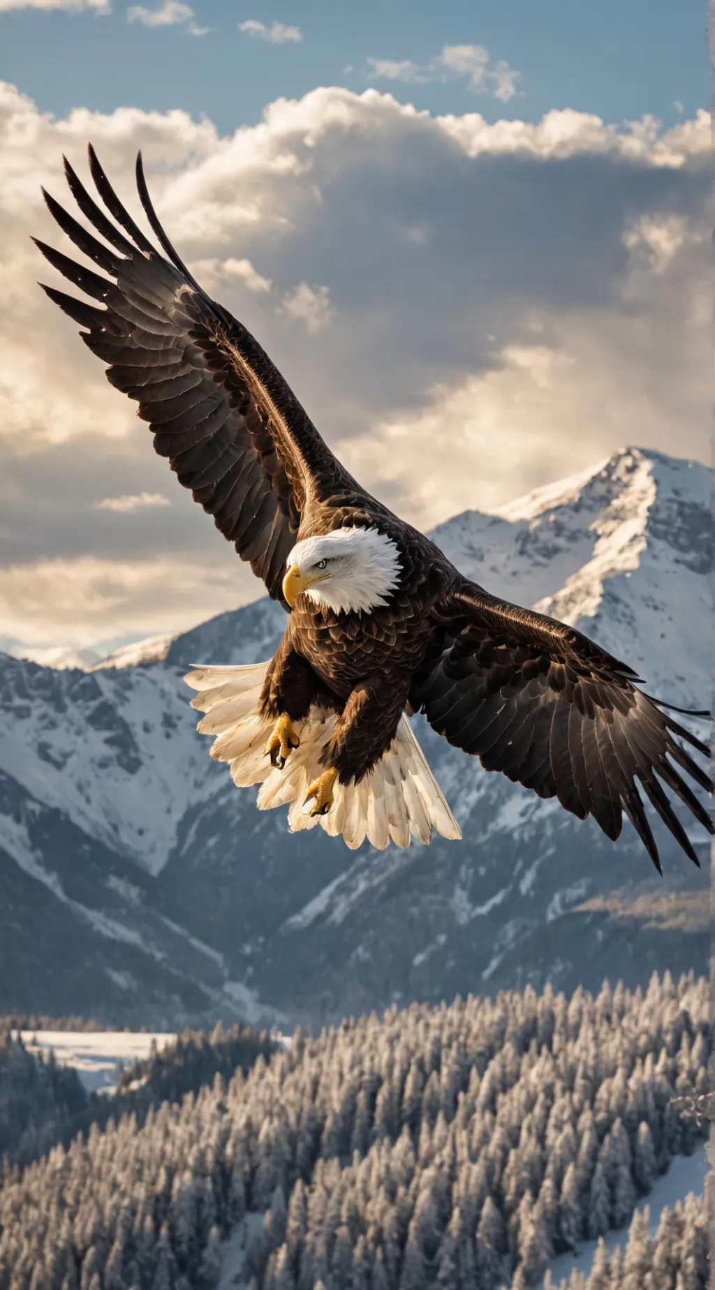 ai character: eggie bald eagle background