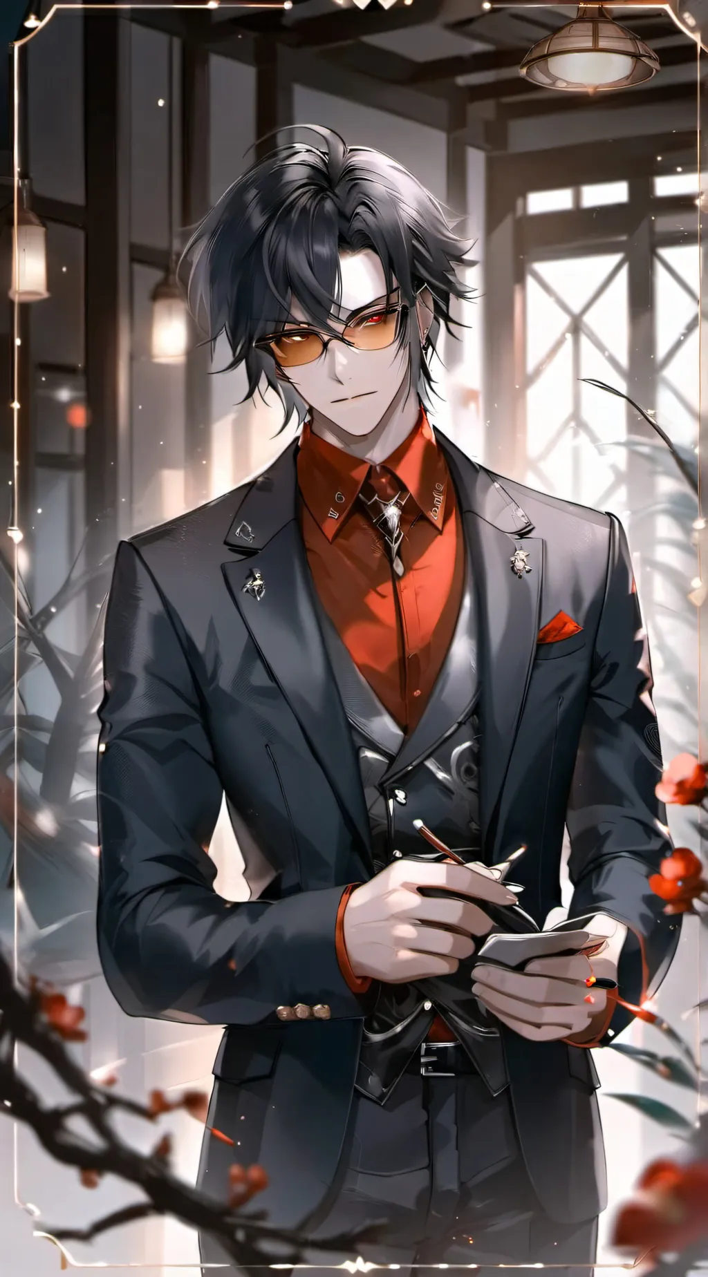 ai character: Armin  background