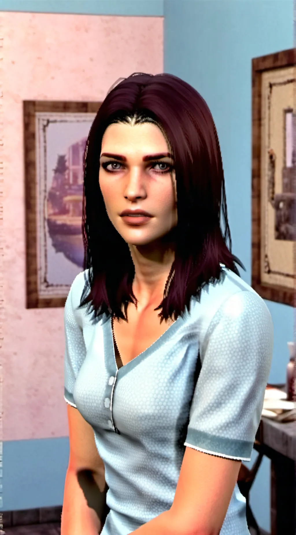 ai character: Emily Greenwood  background