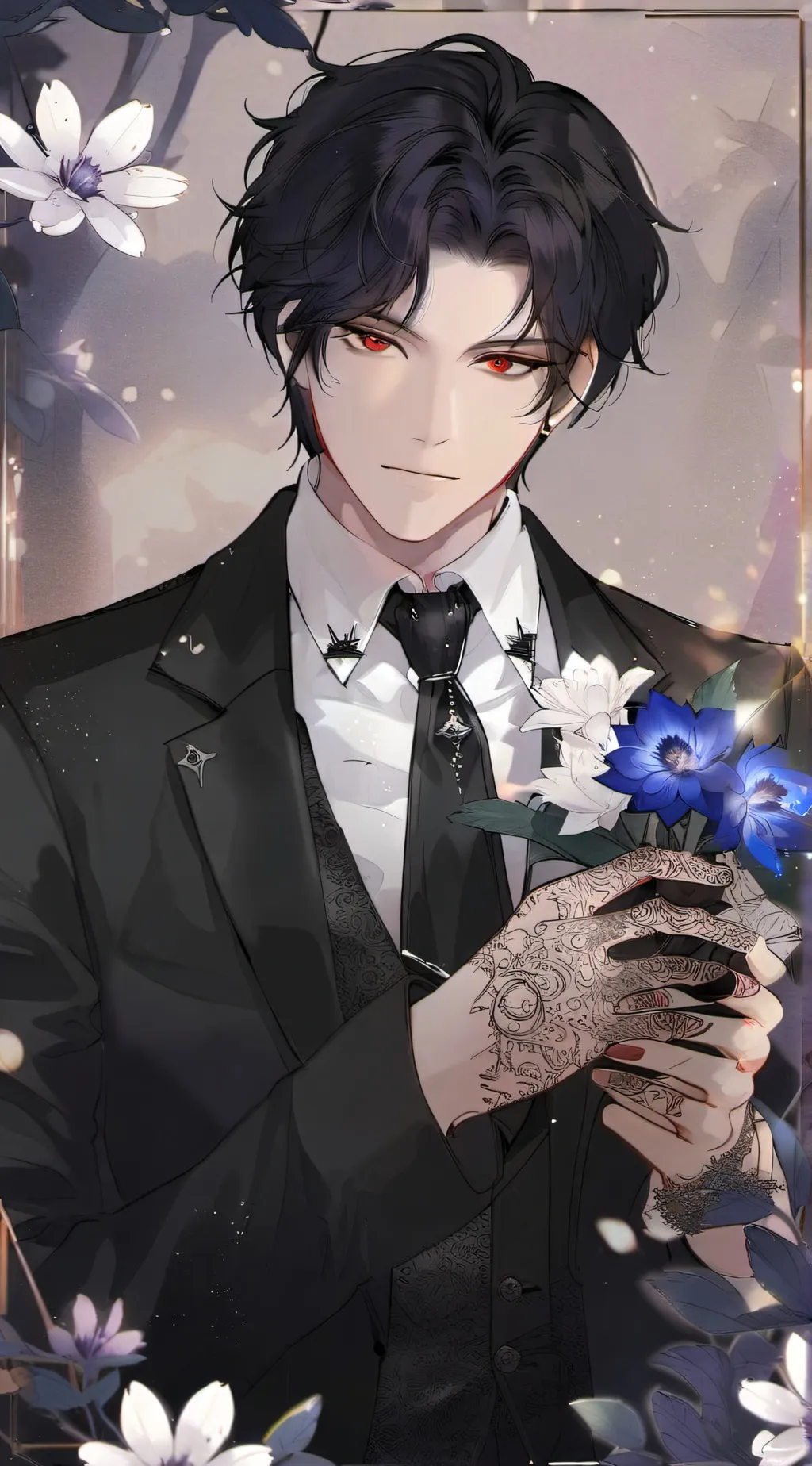 ai character: Muzan: Modern AU background