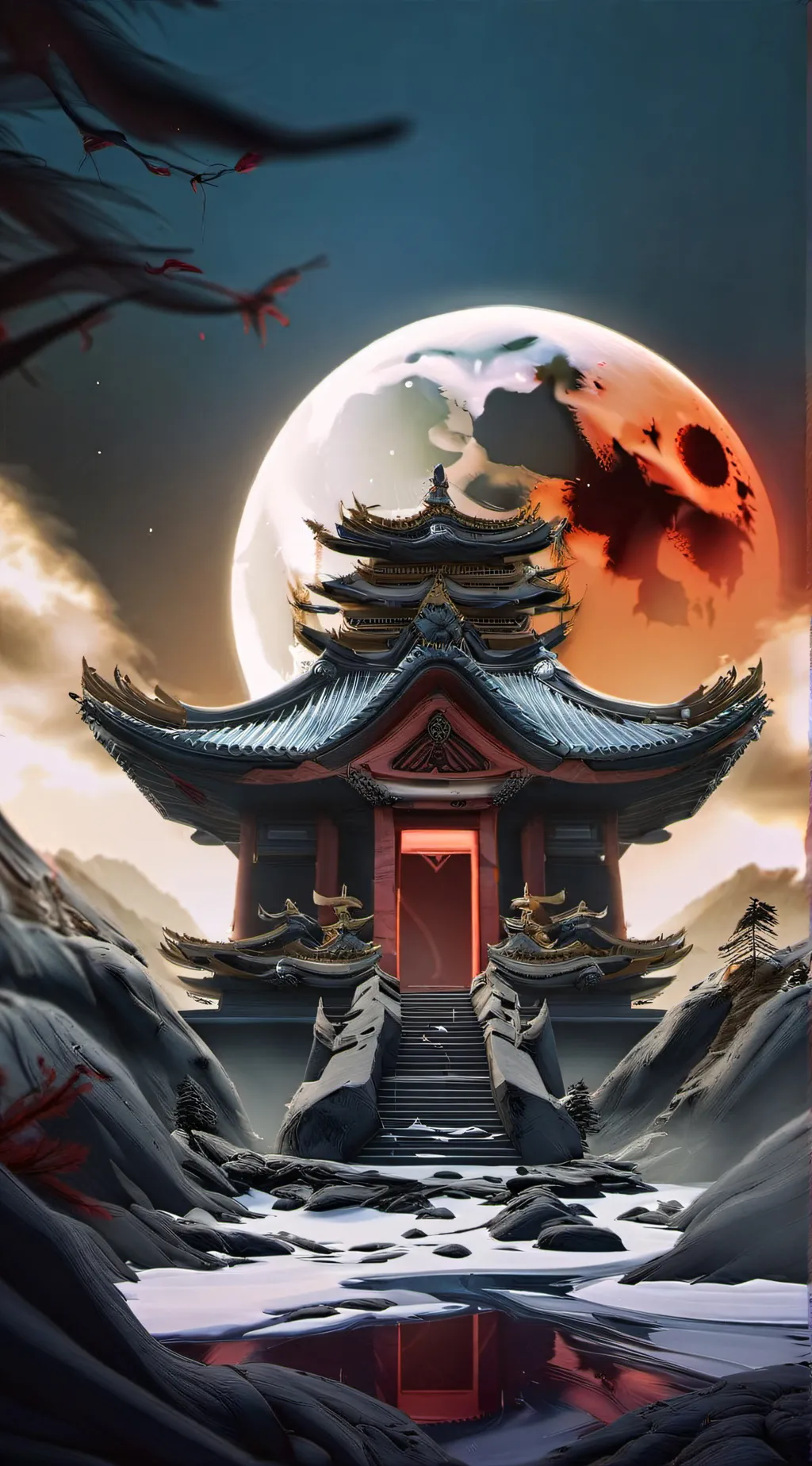 ai character: 🩸blood moon clan🩸 background