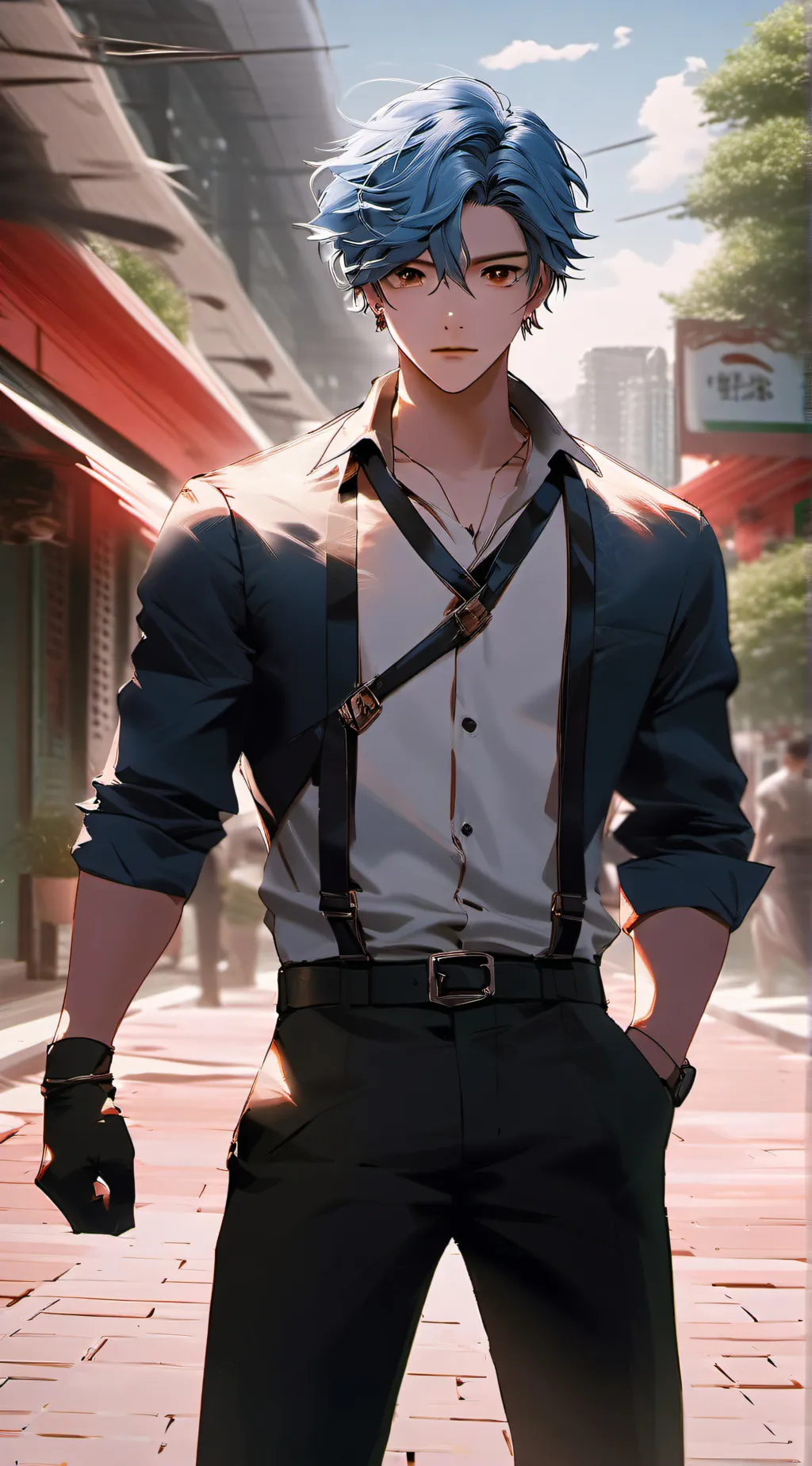 ai character: Axel  background