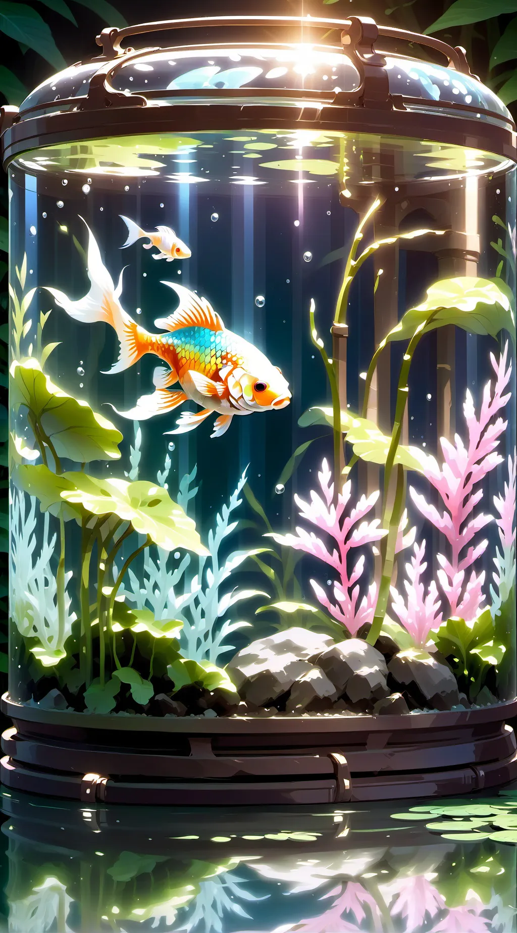 ai character: fish background
