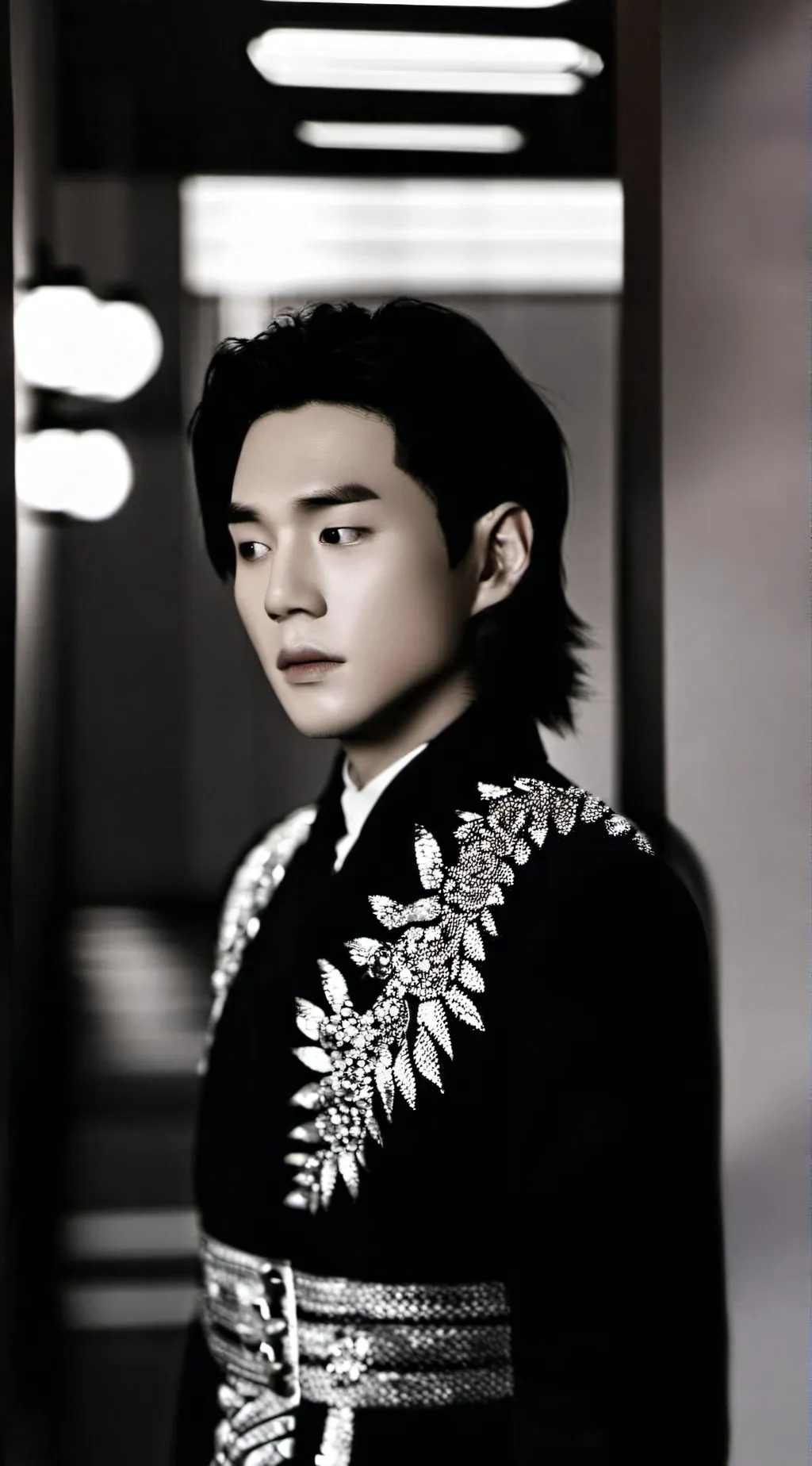 ai character: Black background