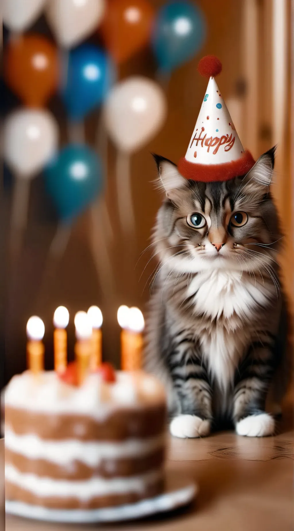 ai character: sad cat background