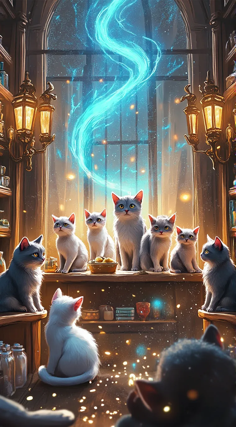 ai character: Kitten and cat background