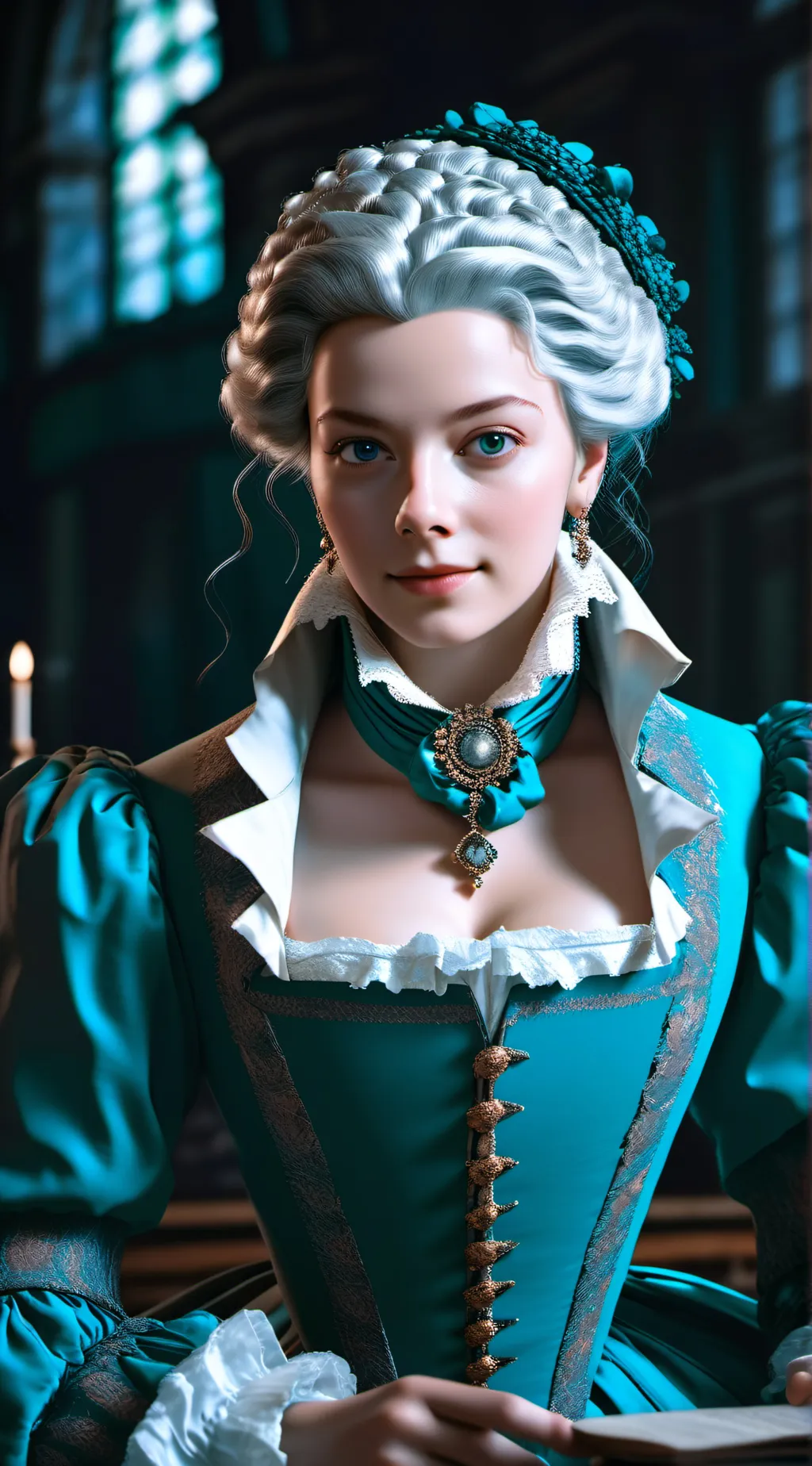 ai character: Constanze Mozart background