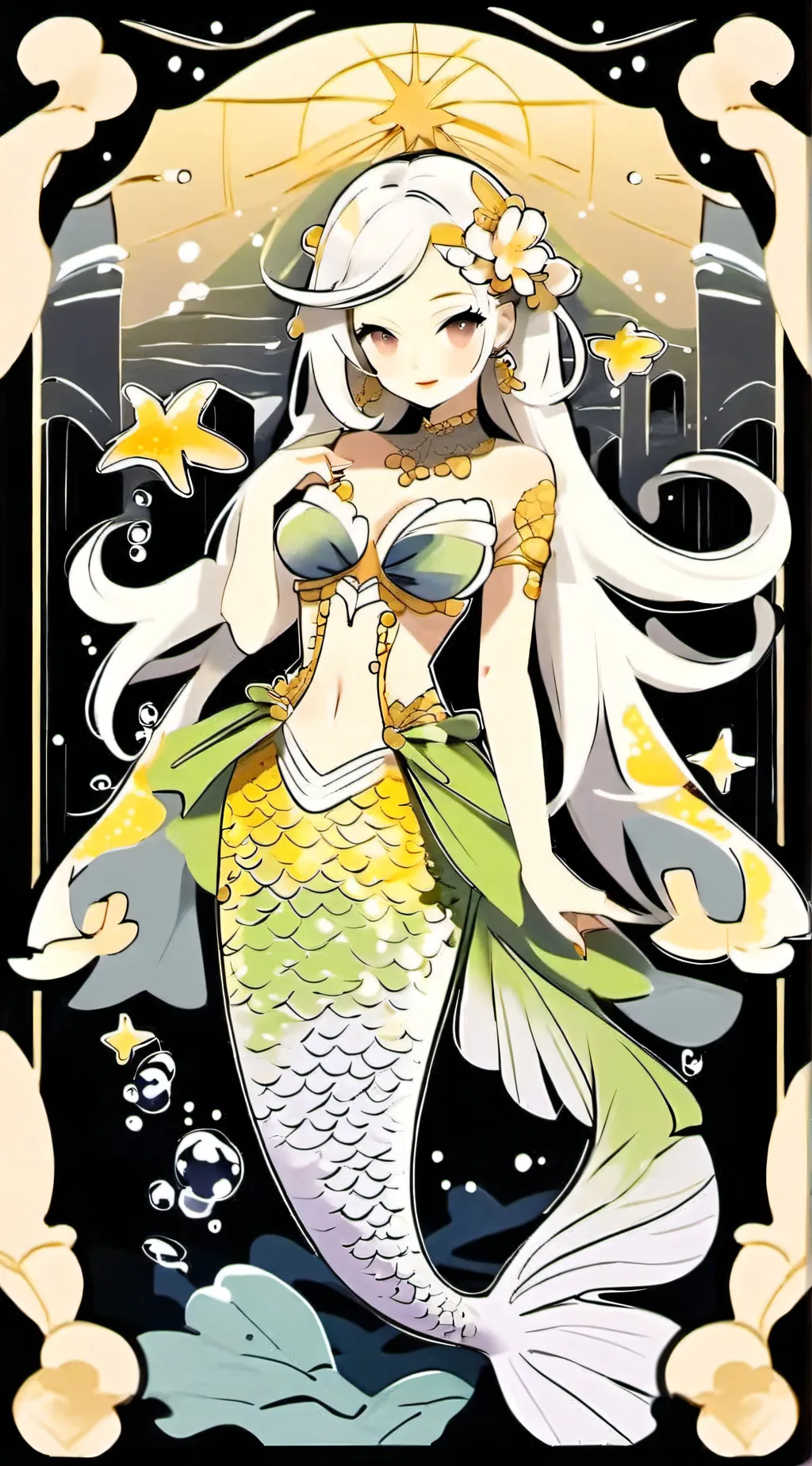 ai character: Ds beach background