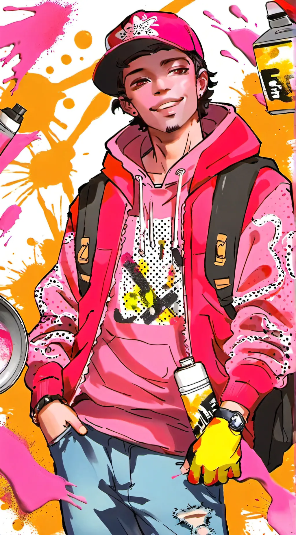 ai character: ∆Pοζ∆ background