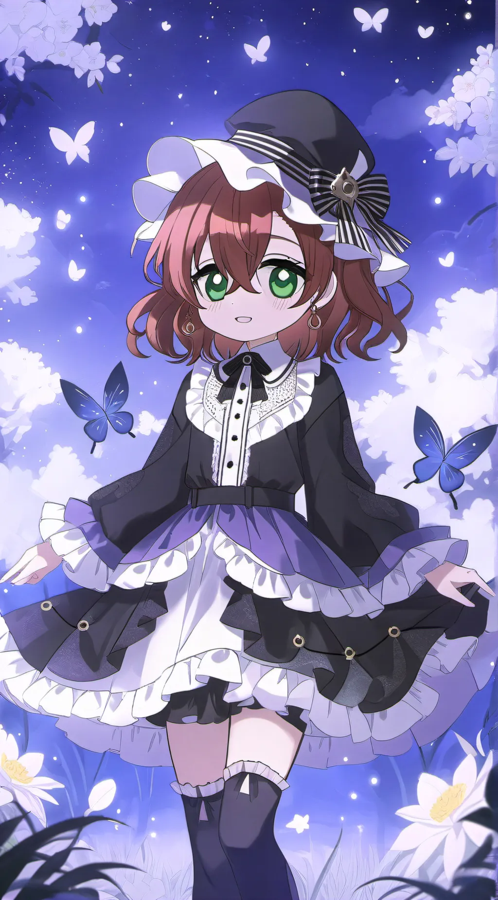 ai character: Violet background