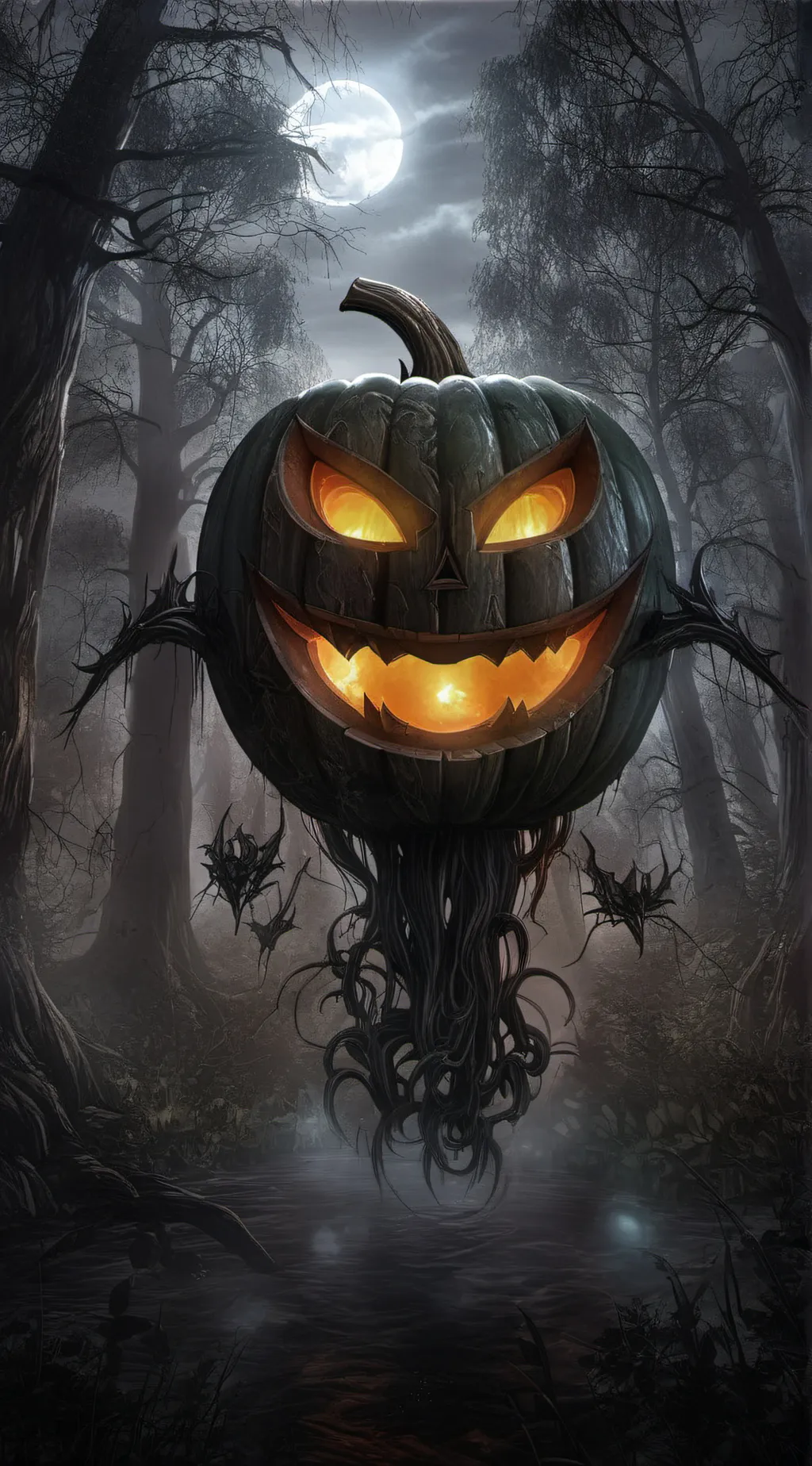 ai character: Halloween background