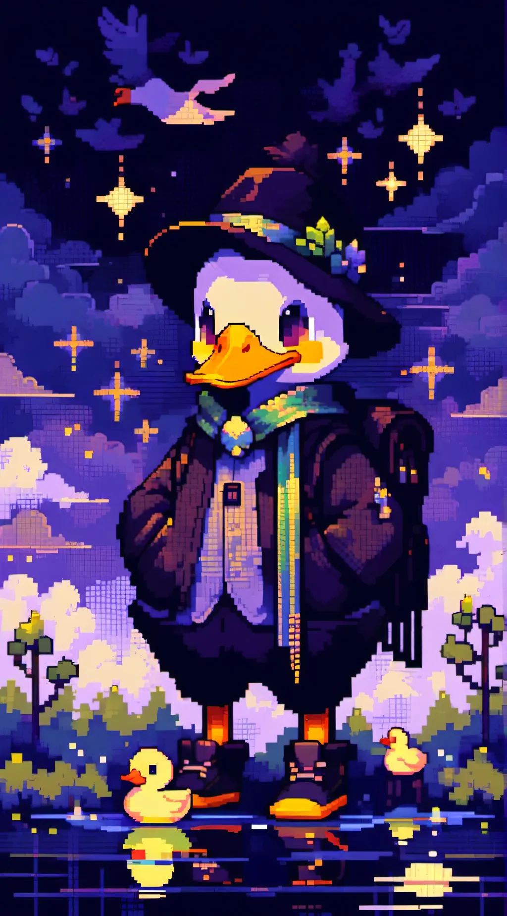 ai character: ducks background