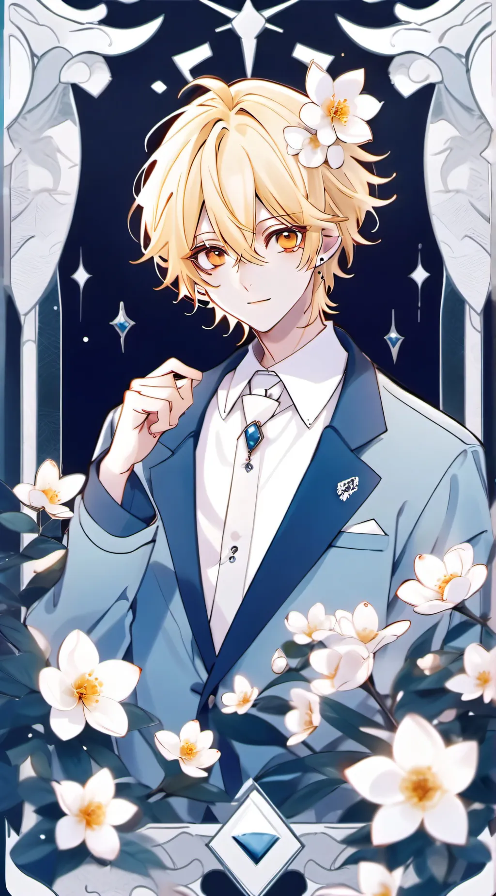 ai character: 风男宿舍 background