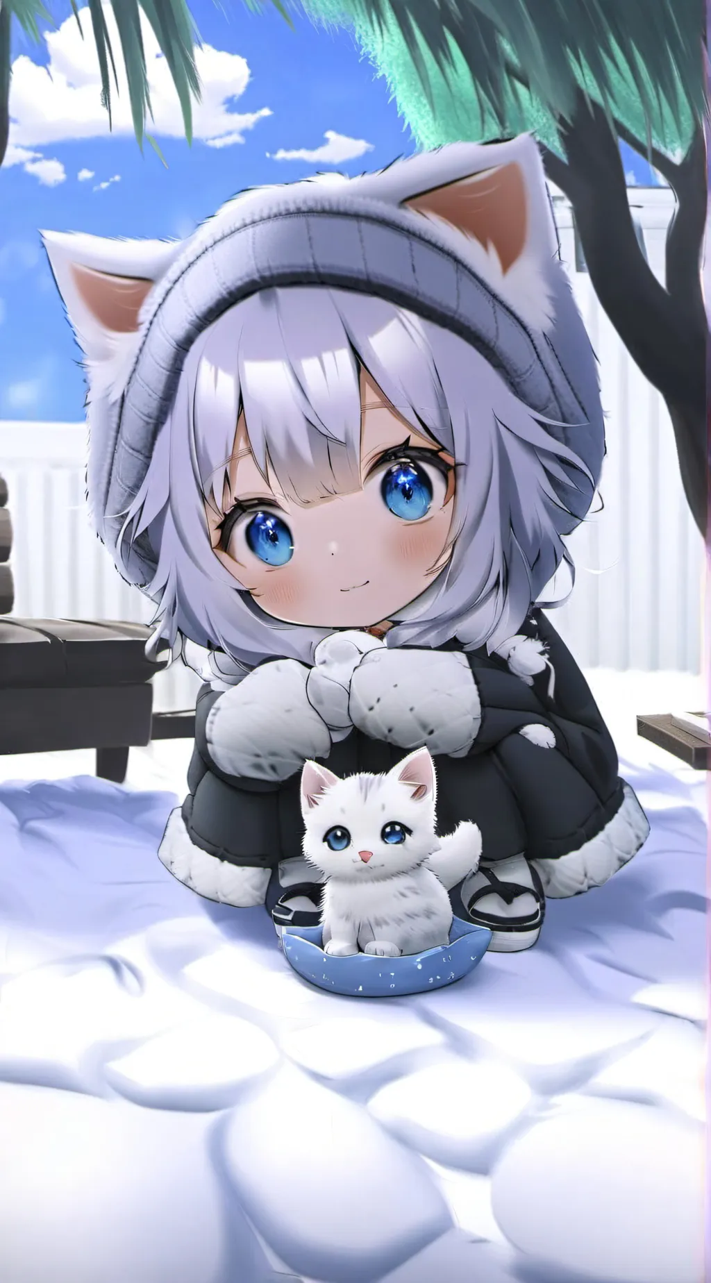 ai character: Nico kitty ￼ background