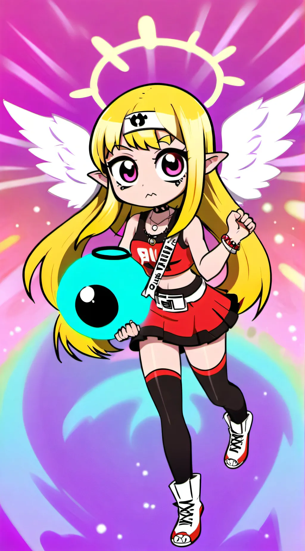 ai character: bubbles background