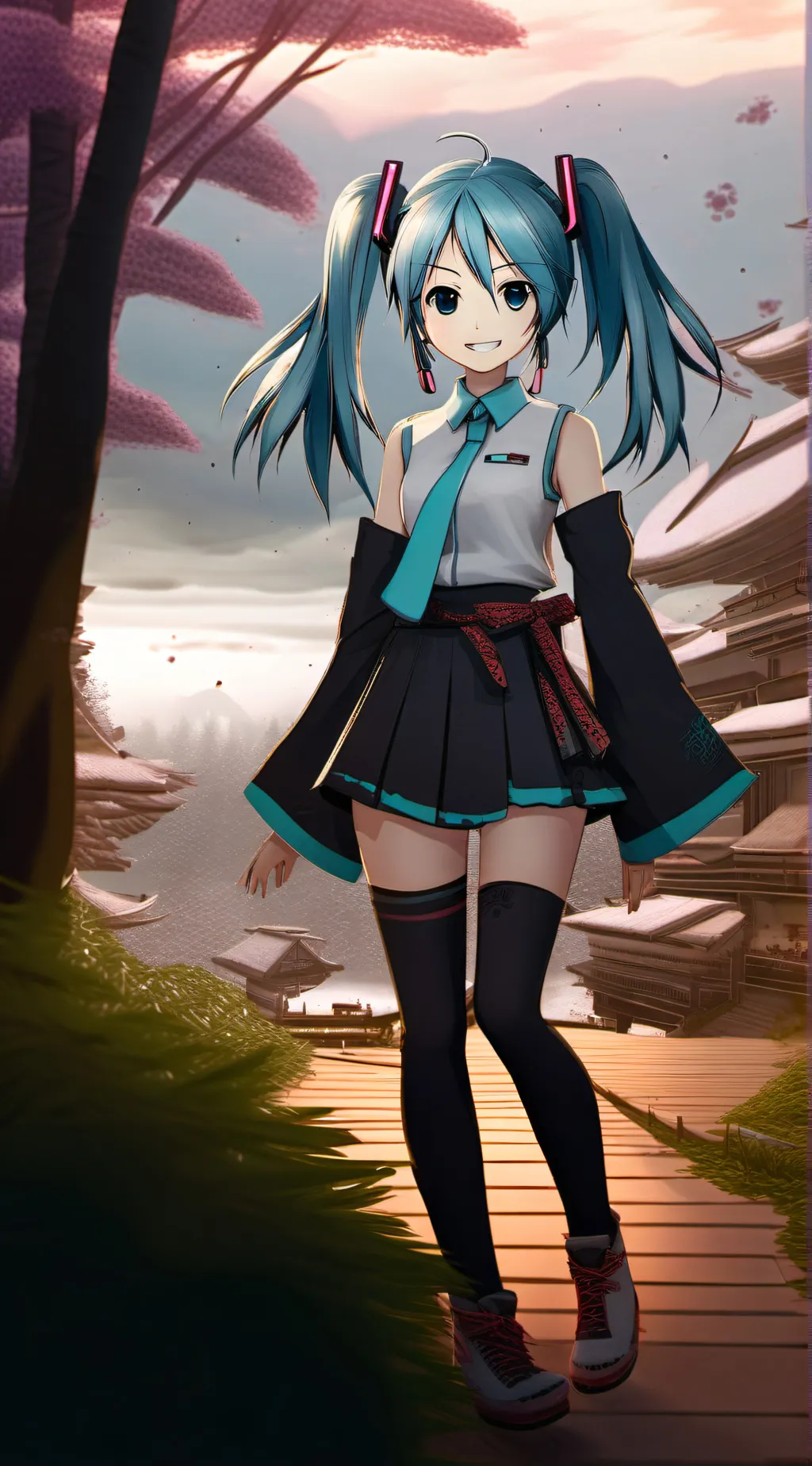 ai character: Miku background