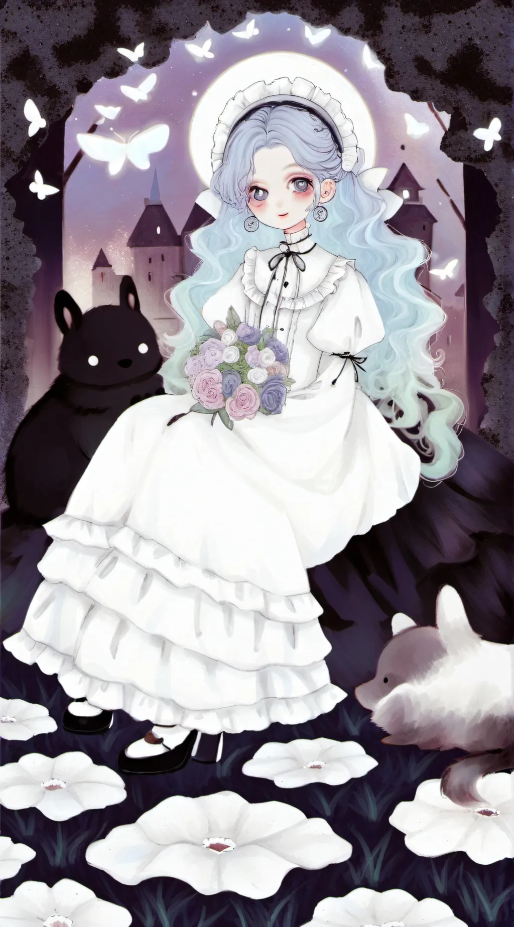 ai character: snowflake  background