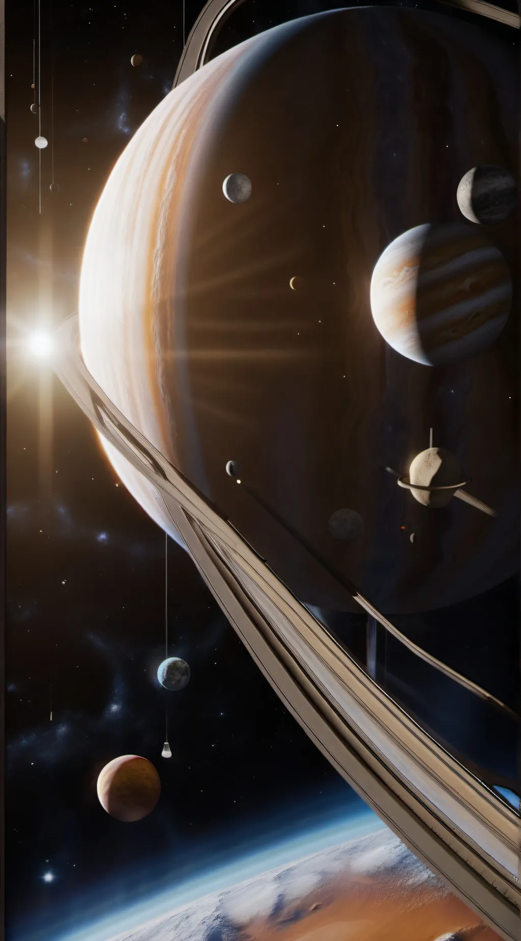 ai character: solar system background