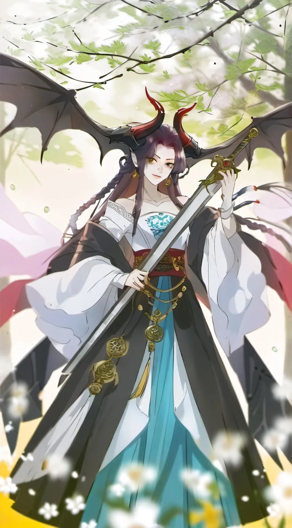 ai character: demon queen background