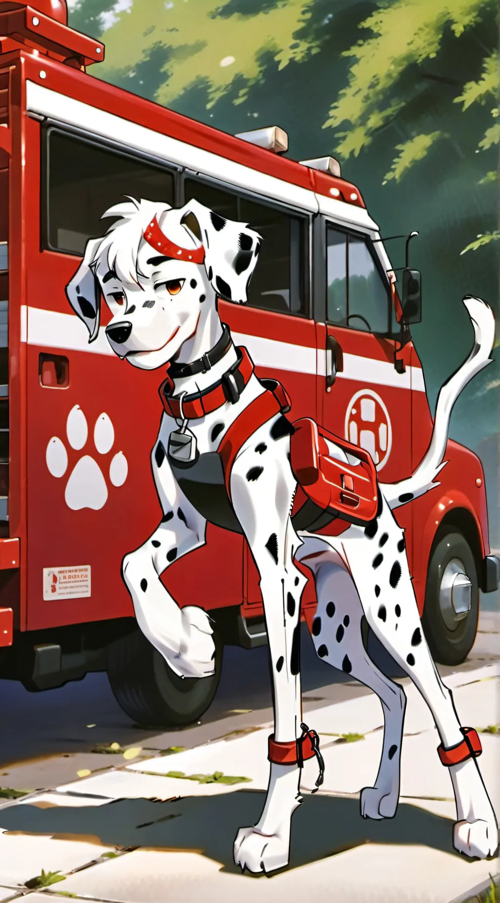 ai character: Pip the Dalmatian  background