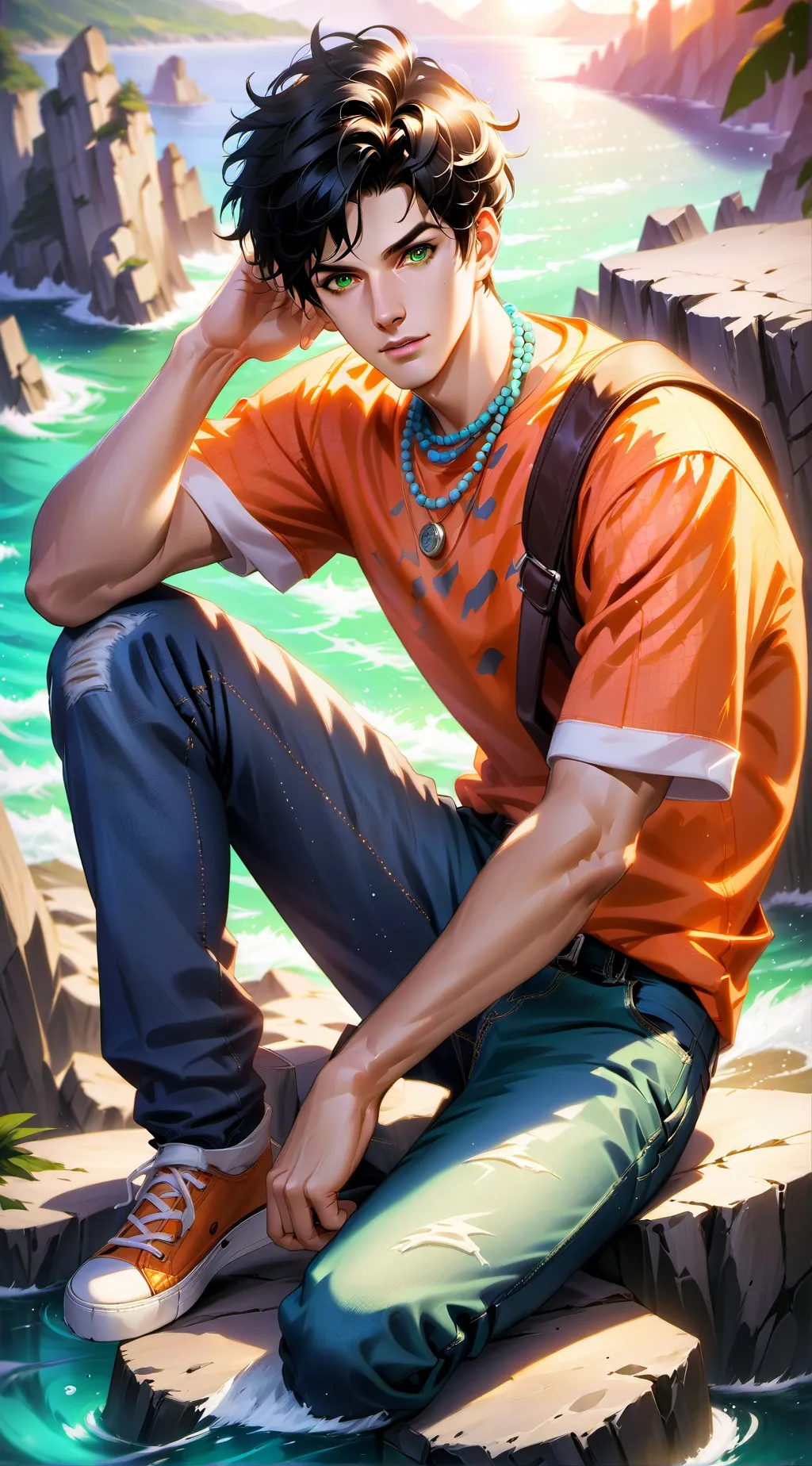 ai character: PERCY JACKSON!!!! background