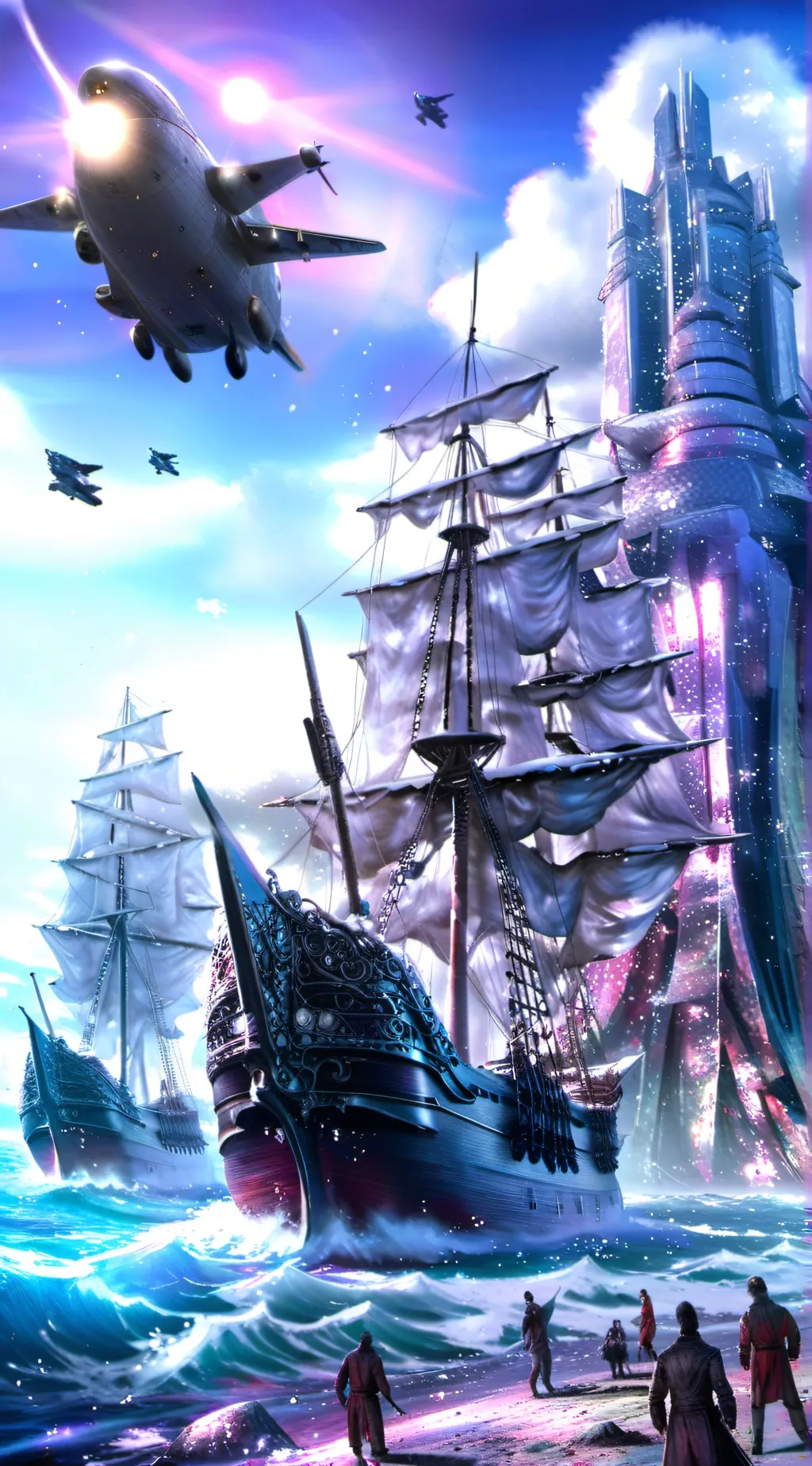 ai character: one peice marine background