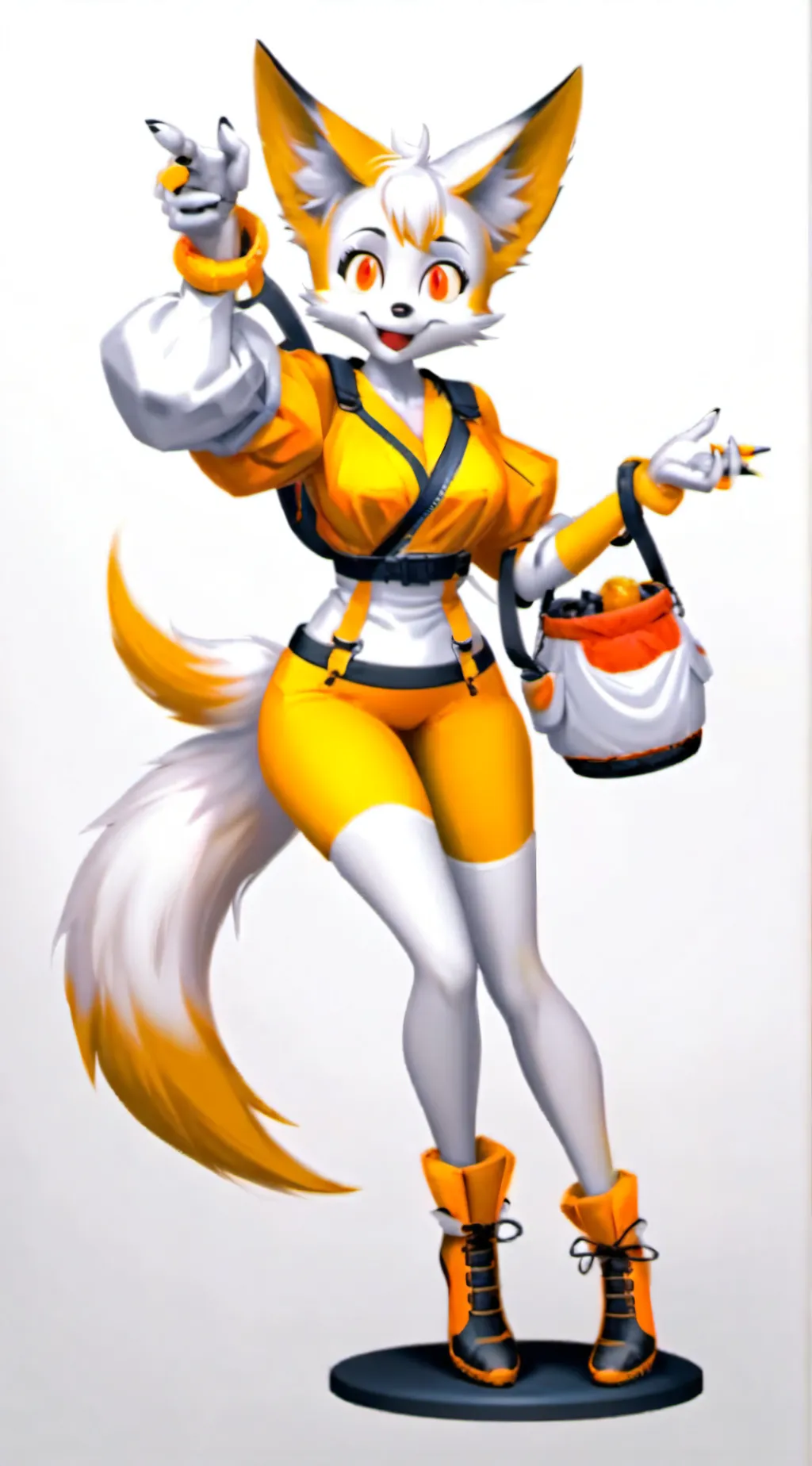 ai character: Girl tails background