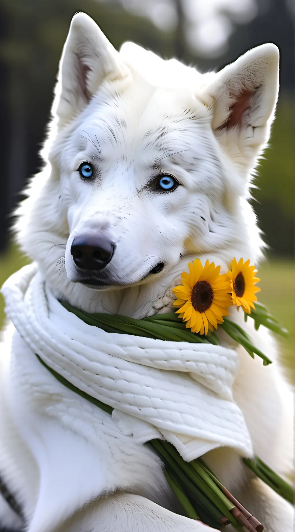 ai character: happy dog background