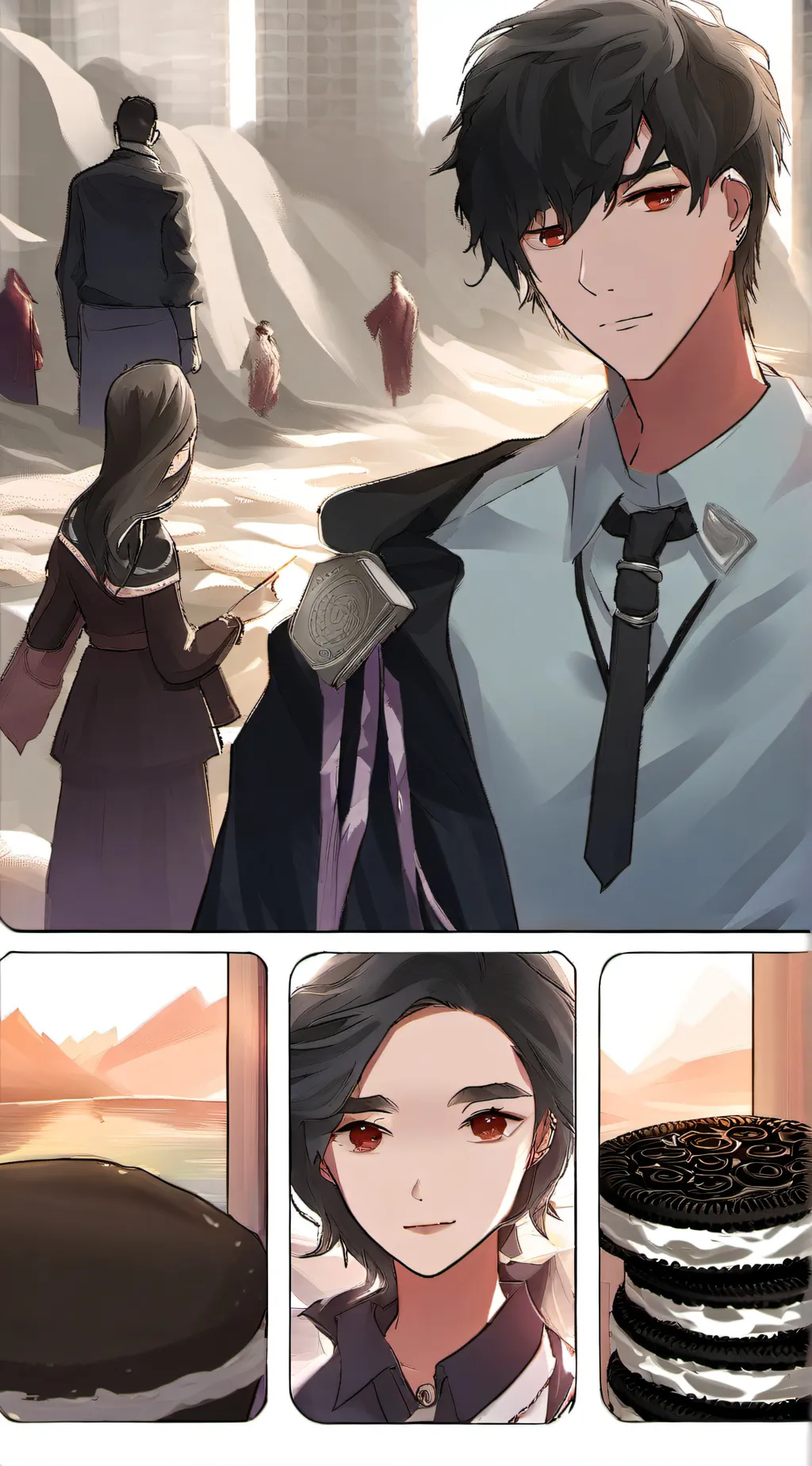 ai character: I’m hungry 4 Oreo background