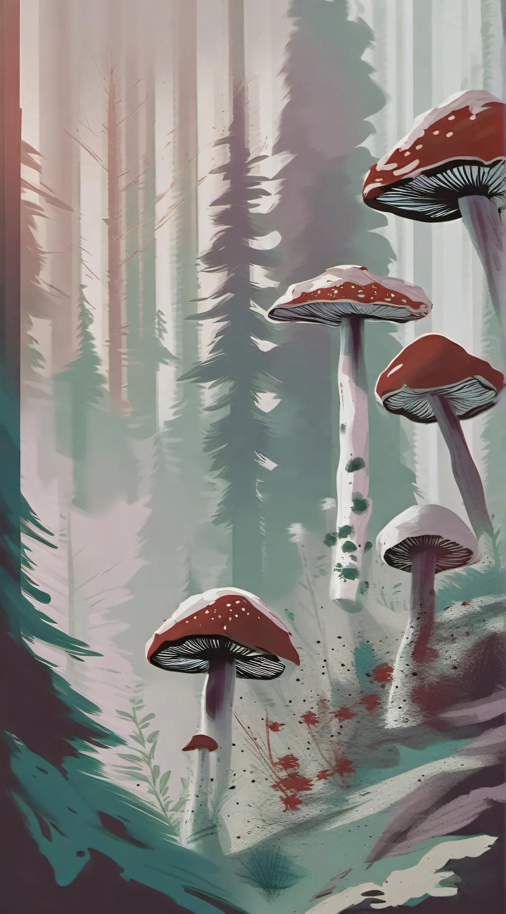 ai character: Mushroom background