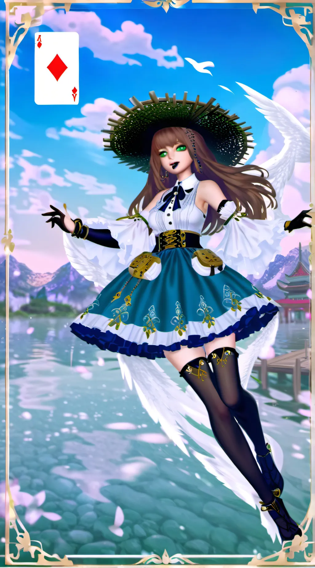 ai character: Cursed cards background