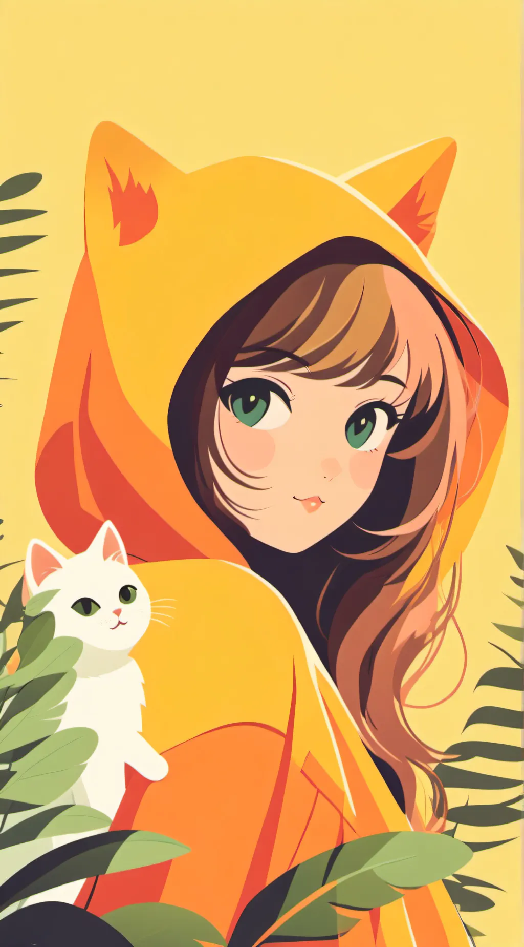 ai character: Orange juice :3￼ background