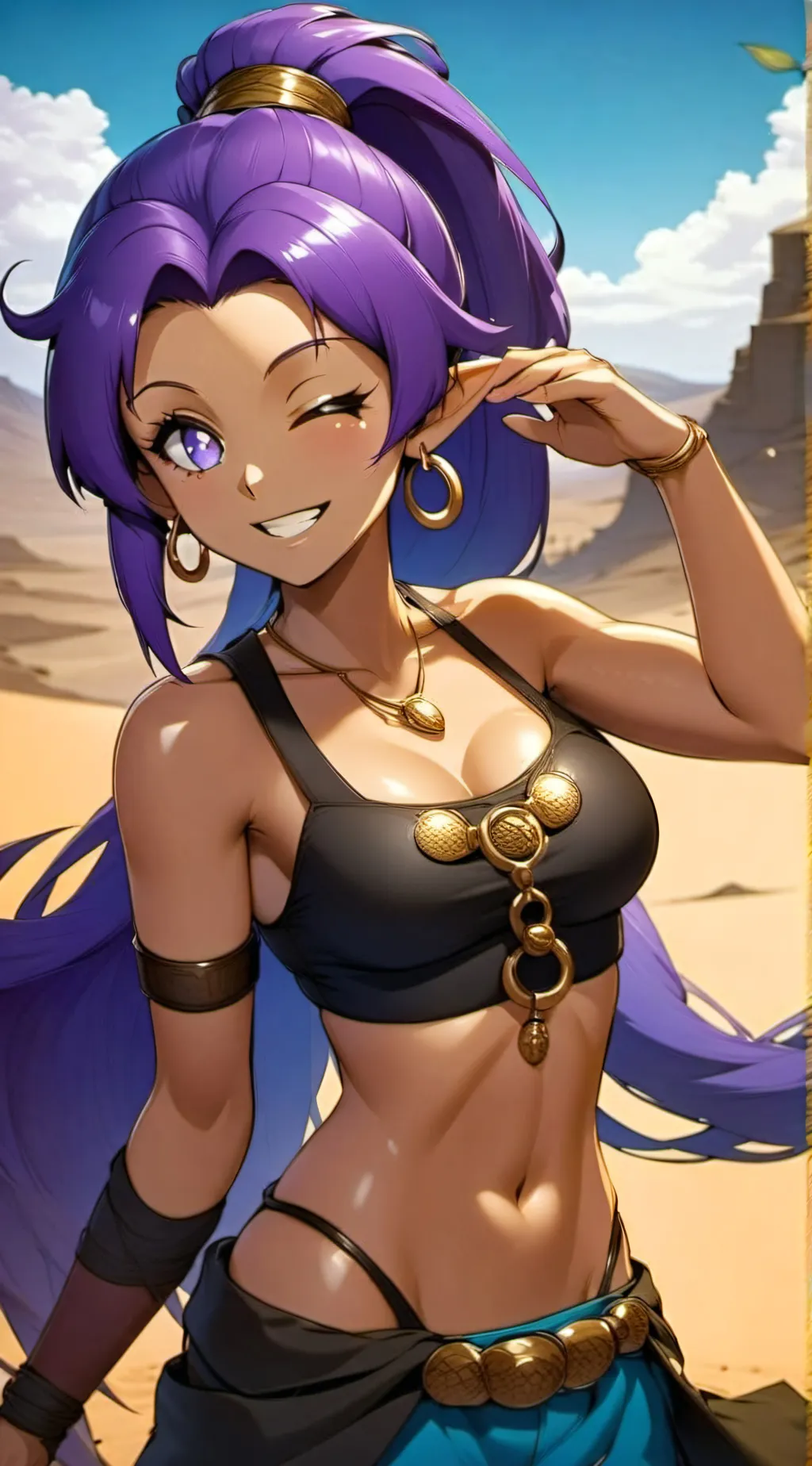 ai character: Shantae 😘 background
