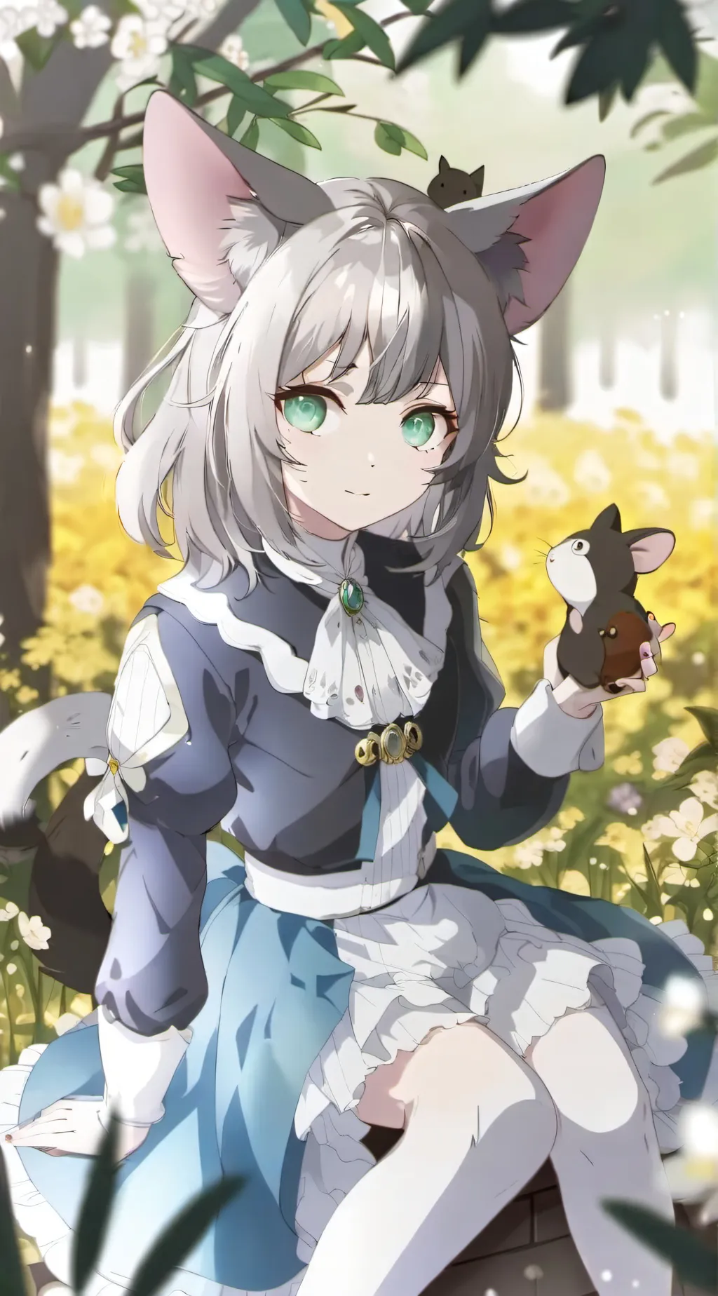 ai character: Cat girl background