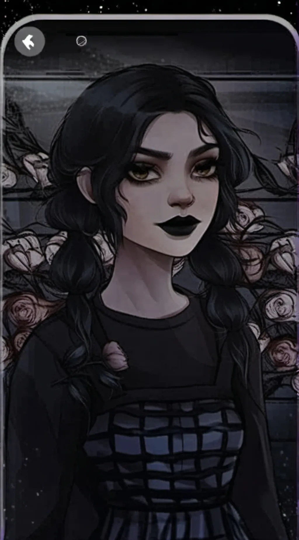 ai character: Wednesday background