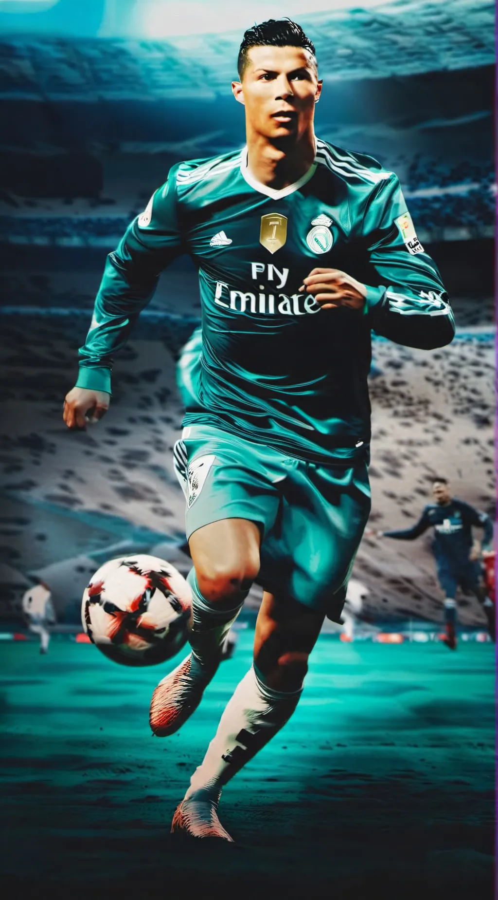 ai character: Christiano Ronaldo background