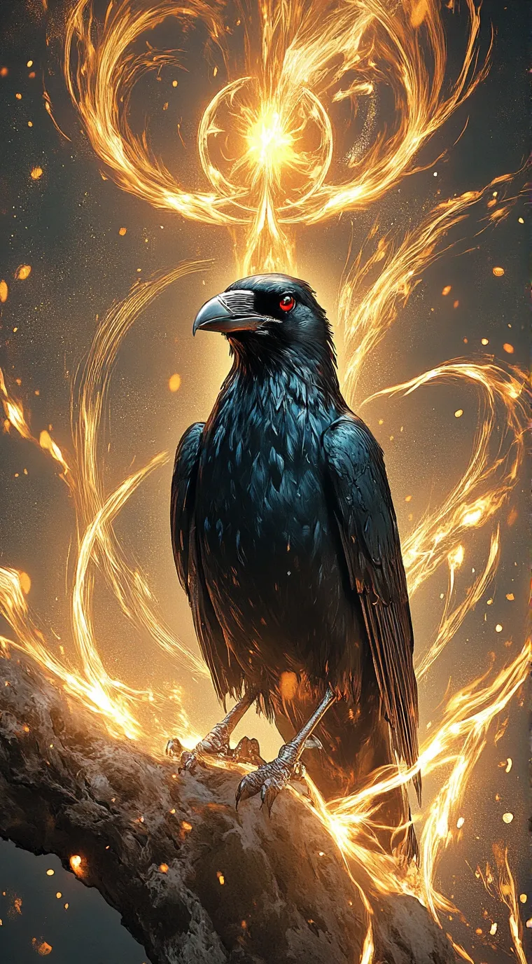 ai character: Become a crow ￼ background