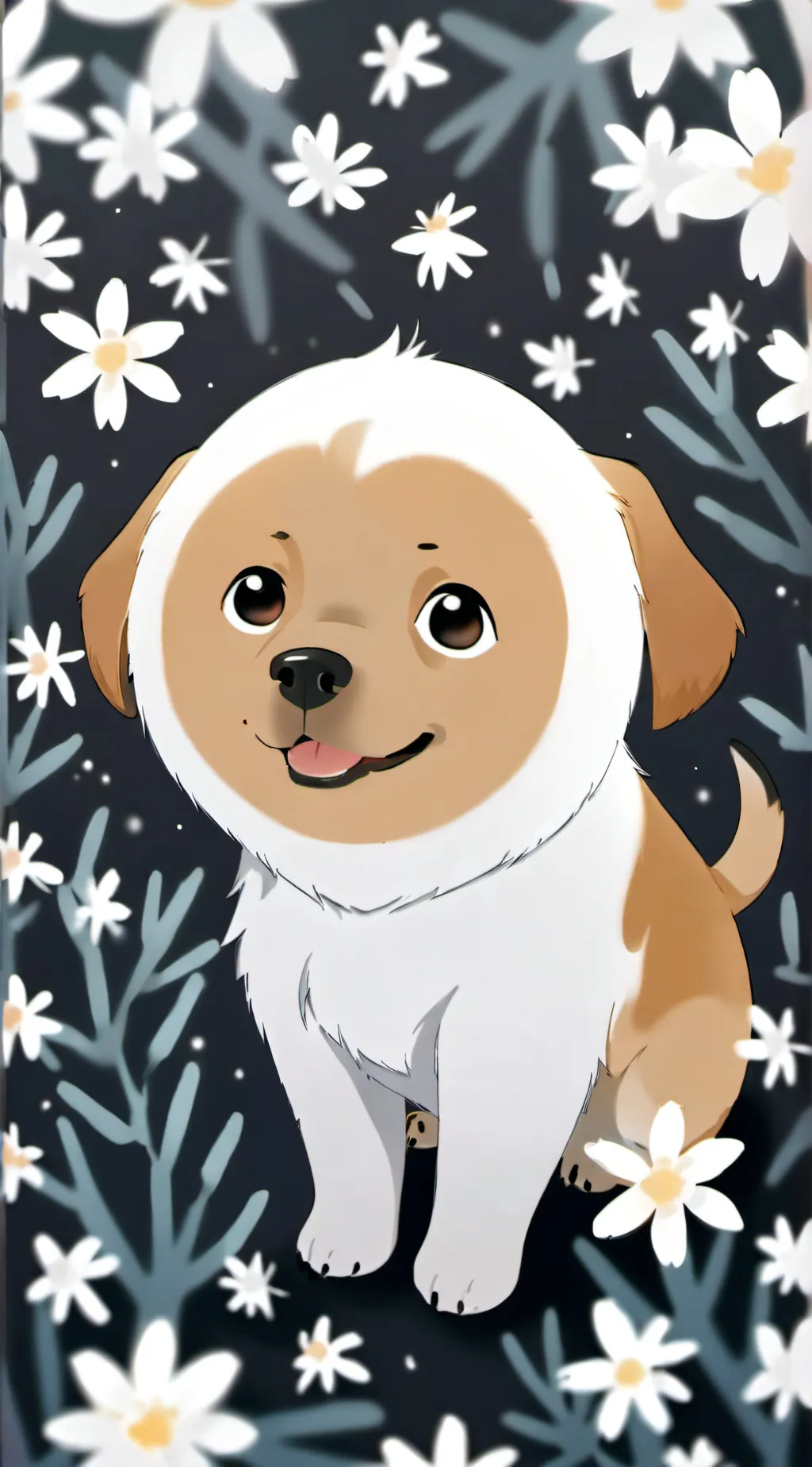 ai character: puppy background