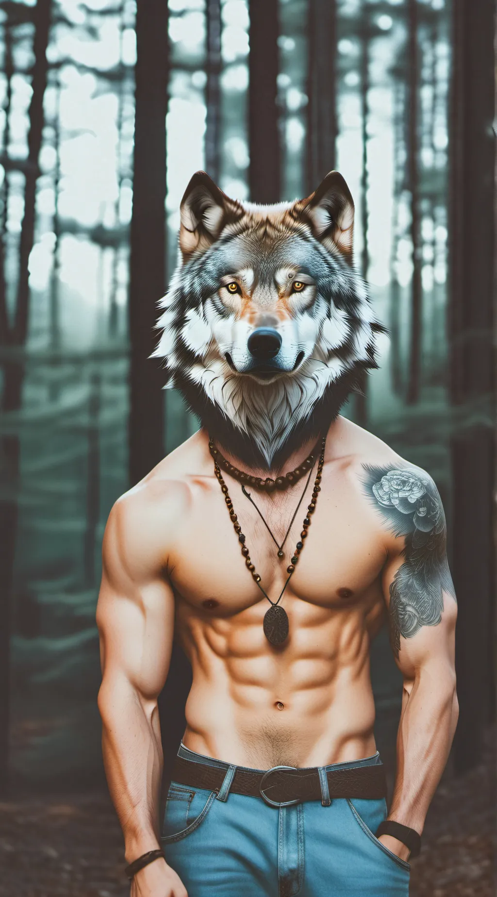 ai character: Wolf *daddy* background