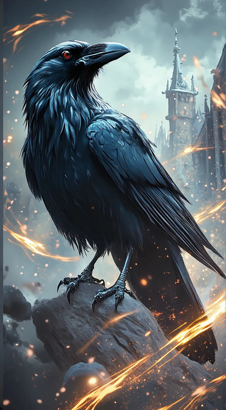 ai character: Become a crow ￼ background