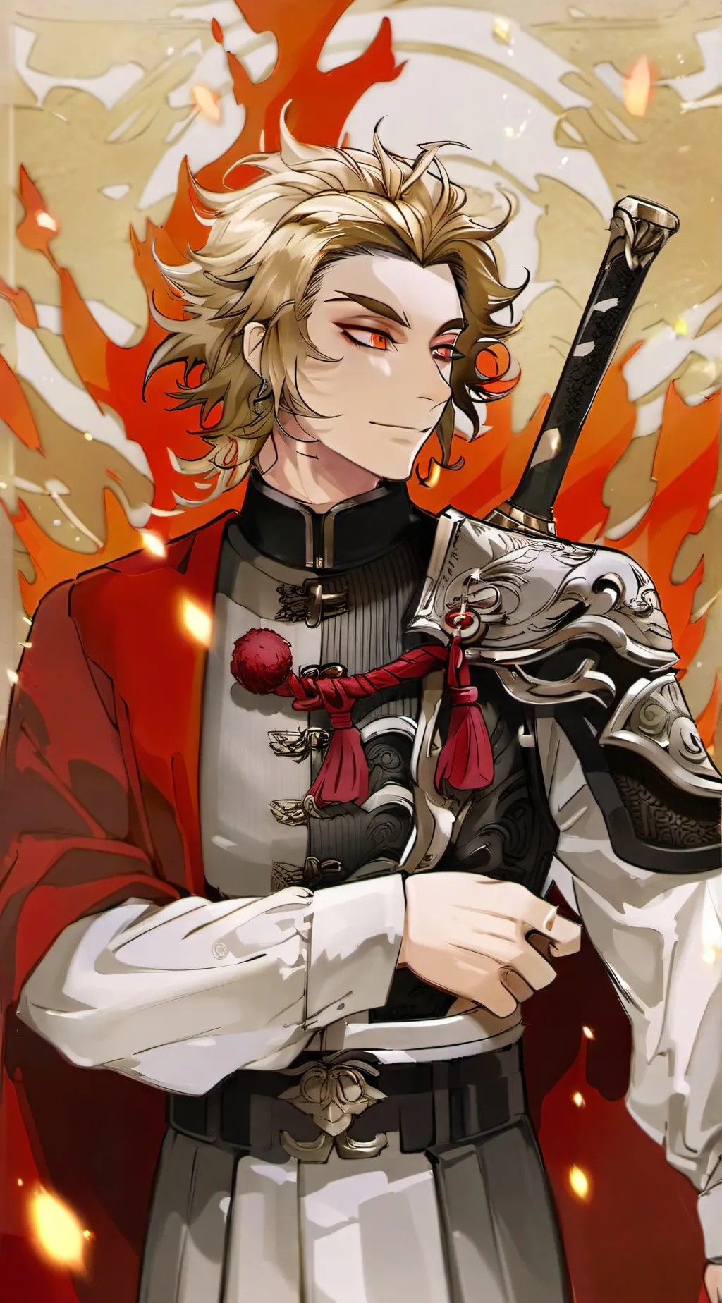 ai character: Rengoku  background