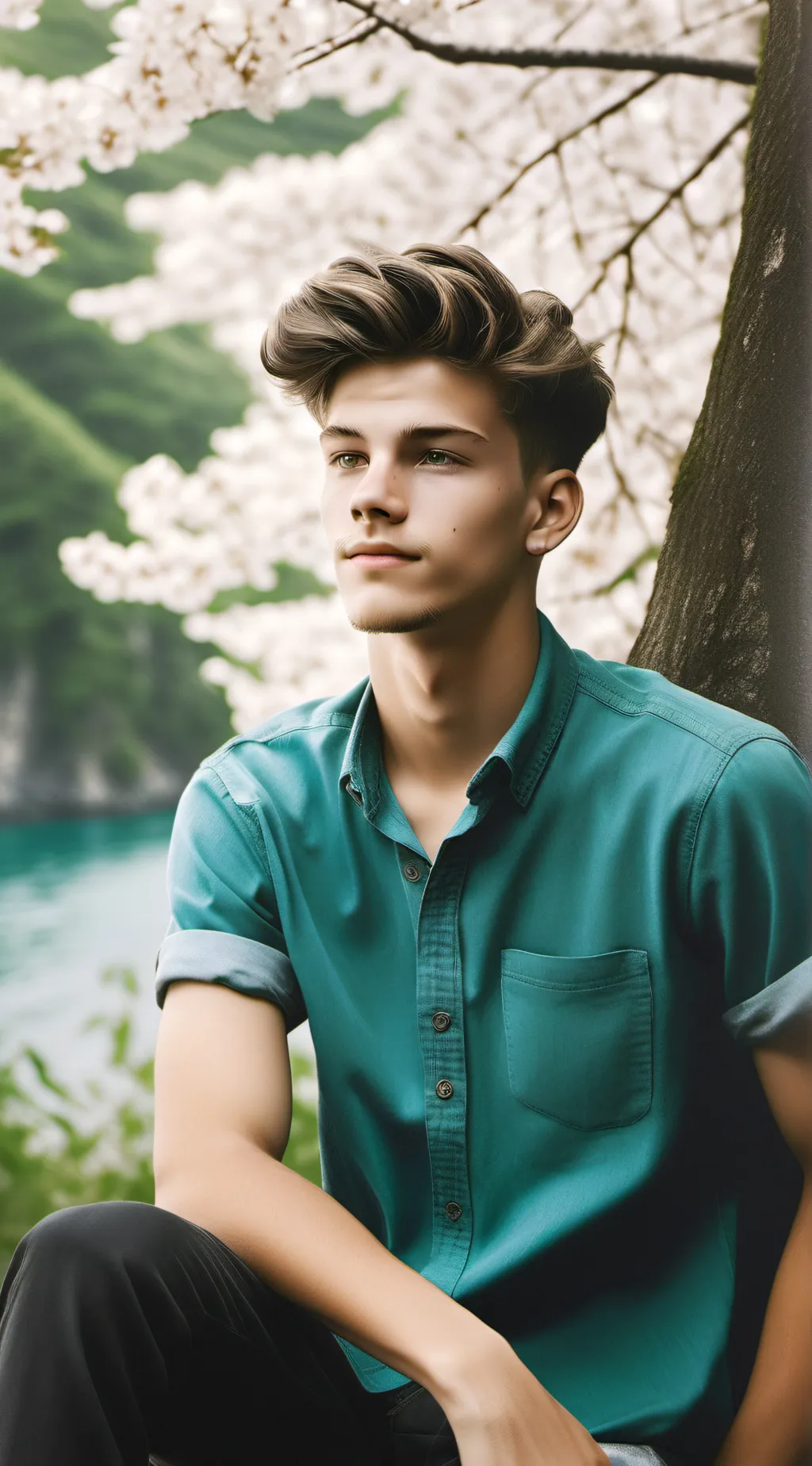 ai character: Um humano pequeno background