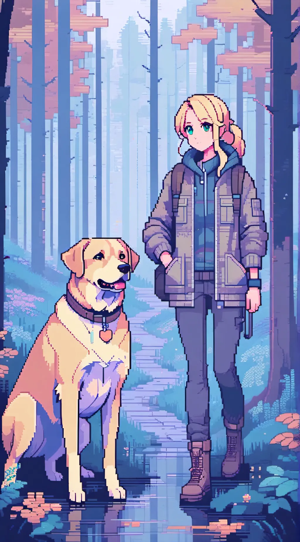 ai character: Cleo & Birchcloud background