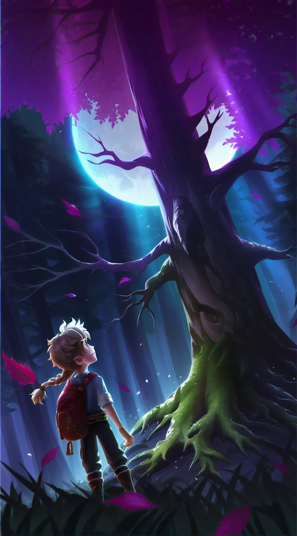 ai character: tree fell  background