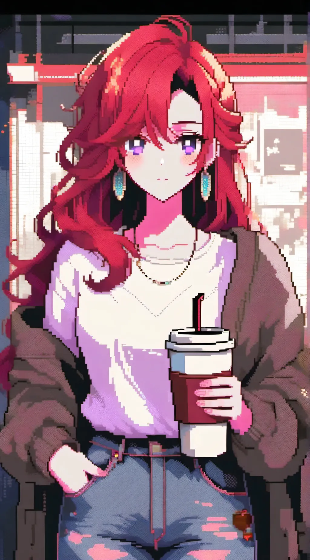 ai character: mikha in sunny day background