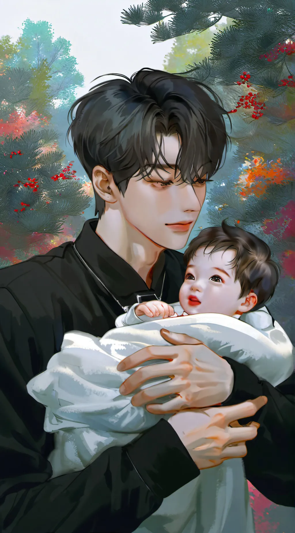 ai character: Minho x Han (baby) background